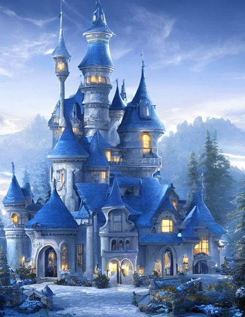 Diamond Painting Blue Castle*