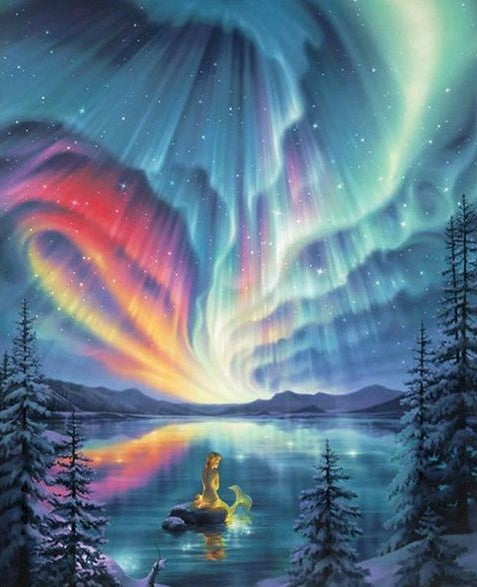 Diamond Painting Sjöjungfru Norrsken*