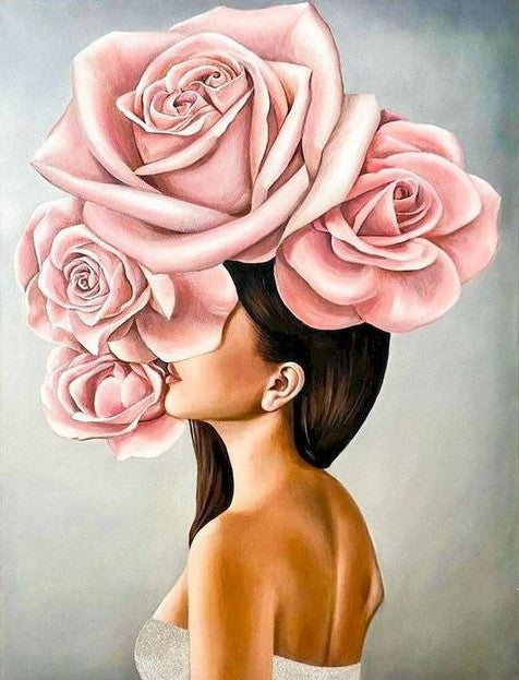 Diamond Painting Girl Roses*