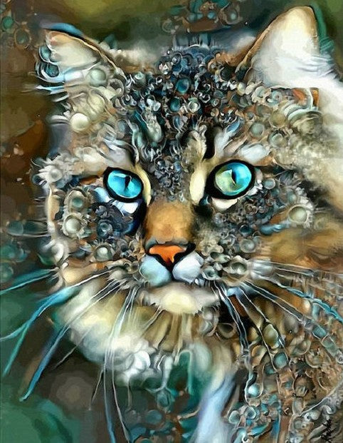 Diamond Painting Cat Iceblue Eyes*