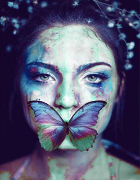 Diamond Painting Woman Butterfly*