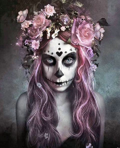 Diamond Painting Skull Beauty*