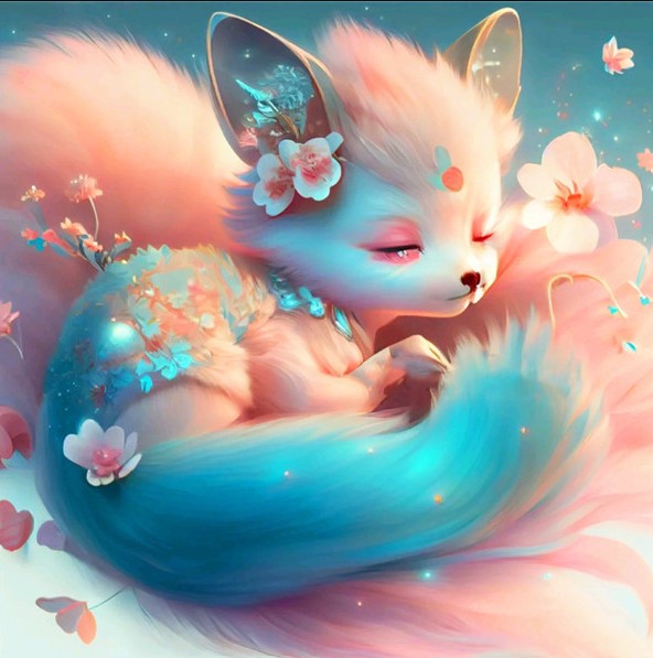 Diamond Painting Fox Fantasia Sleeping Beauty*