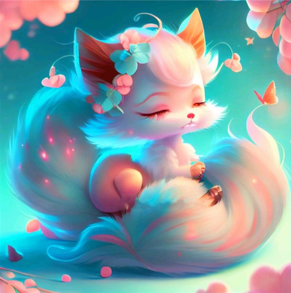Diamond Painting Fox Fantasia And Butterflies*