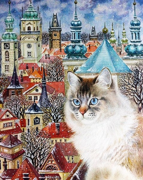 Diamond Painting Stadskatt*