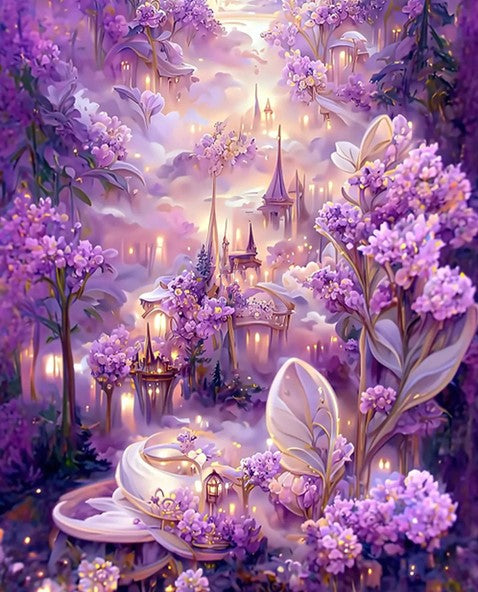 Diamond Painting Purple Faitytale*
