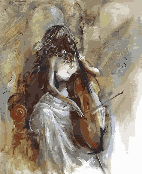 Diamond Painting Kvinna Med Cello*