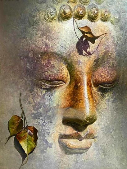Diamond Painting Buddha Leaf*
