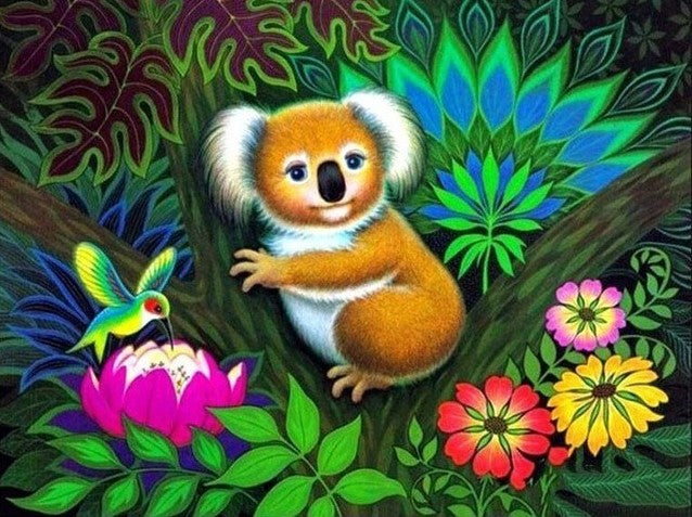 Diamond Painting Koala I Träd*