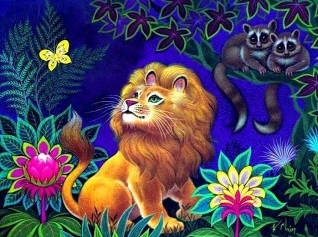 Diamond Painting Lejon I Natten*