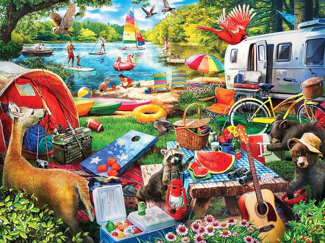 Diamond Painting Skogscamping*