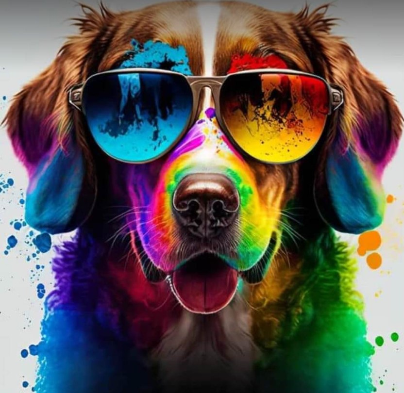 Diamond Painting Color Dog*
