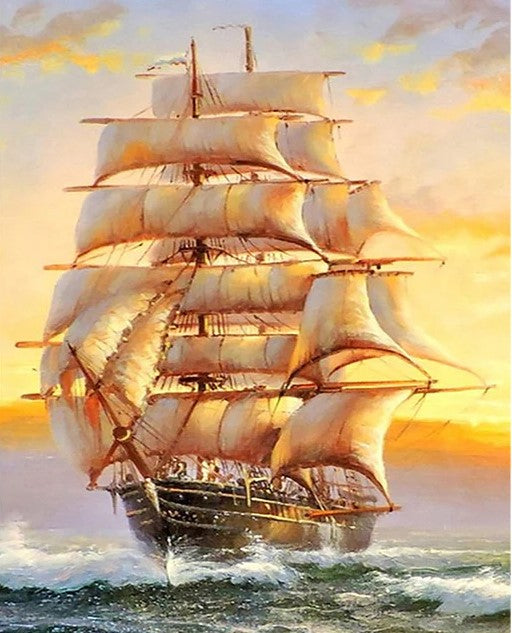 Diamond Painting Gryningsskep*