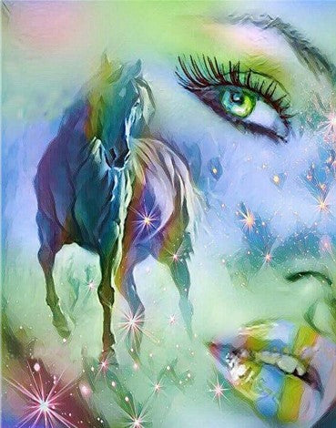 Diamond Painting Woman And Horse*