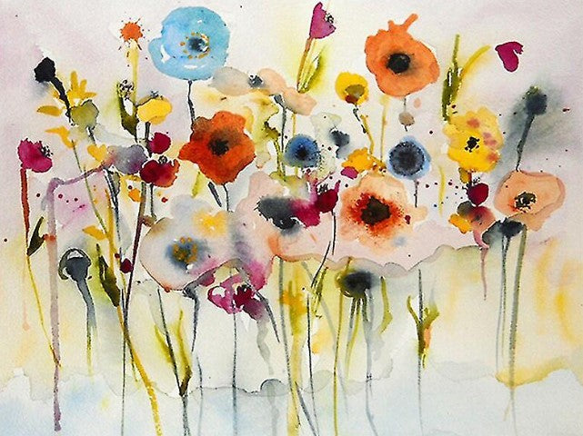 Diamond Painting Akvarellblommor*