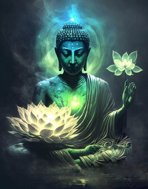 Diamond Painting Buddha Lighting Lotus*