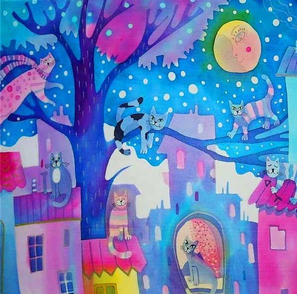 Diamond Painting City Cats*