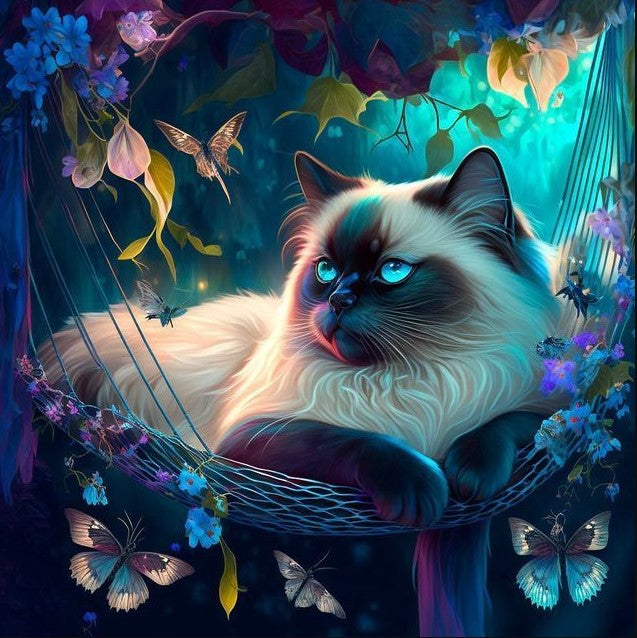 Diamond Painting Cat In Tree*