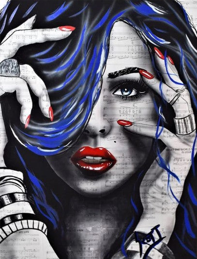 Diamond Painting Music Girl*