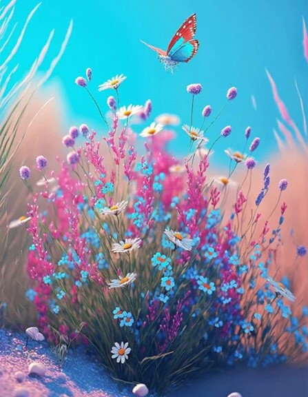 Diamond Painting Strandblommor*