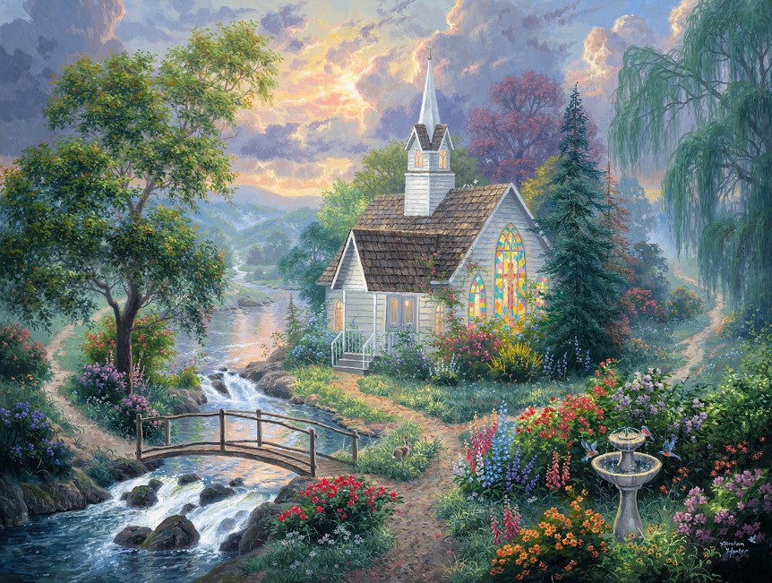 Diamond Painting Church Garden*
