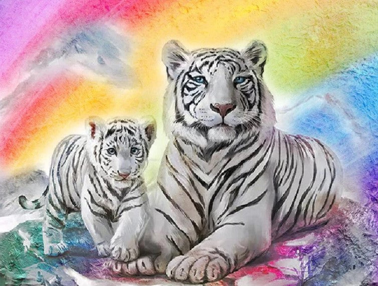 Diamond Painting AB Color Tigers*