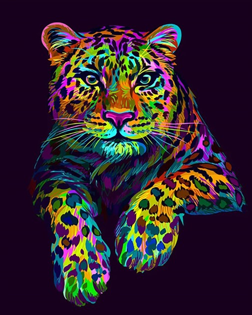 Diamond Painting AB Color Leopard*