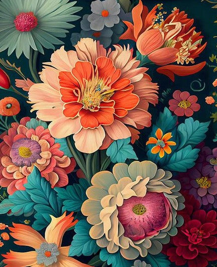 Diamond Painting AB Drills Blommor*