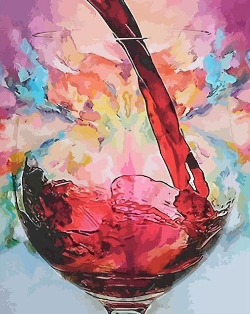 Diamond Painting AB Red Wine*