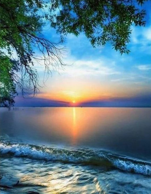 Diamond Painting AB Stuga Ocean Sunset*