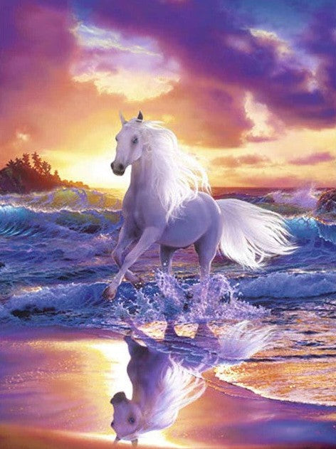 Diamond Painting AB Drills Ocean Horse*
