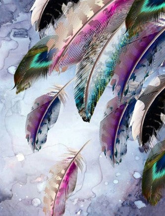 Diamond Painting Fethers Purple*