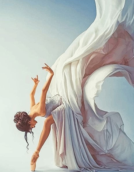 Diamond Painting Ballerina White Dress*