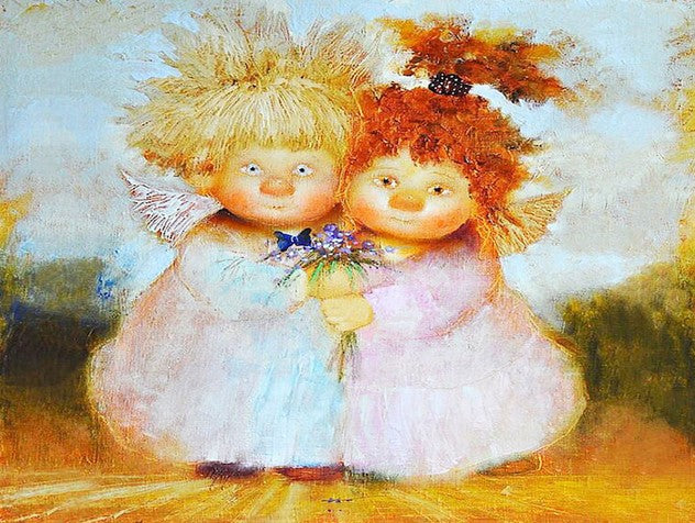 Diamond Painting Trollänglar Med Bukett*