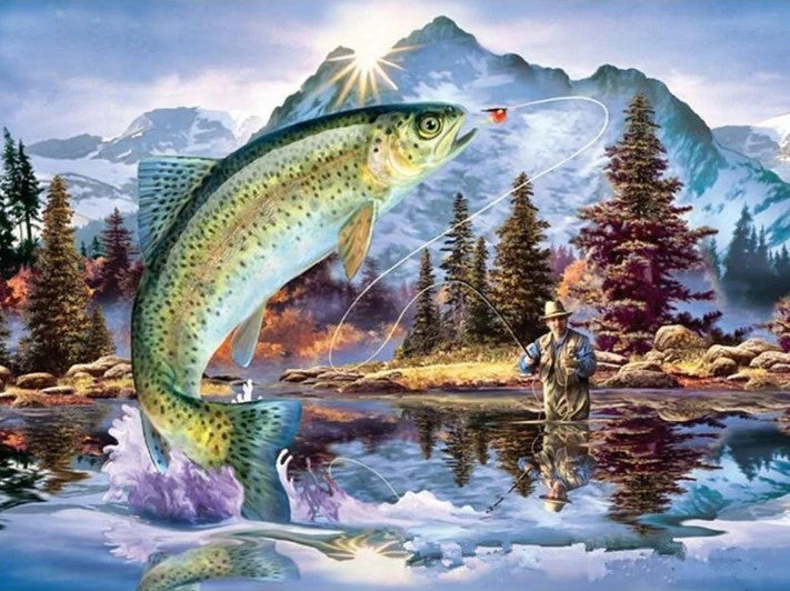 Diamond Painting Flugfiske*