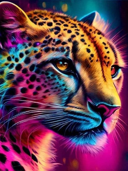 Diamond Painting AB Drills Leopard Colors*