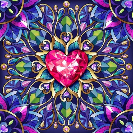Diamond Painting Mandala Heart*