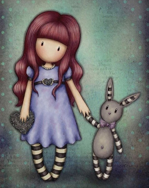 Diamond Painting Girl And Rabbit*