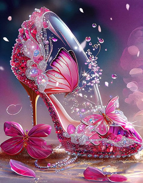 Diamond Painting Rosa Sko*