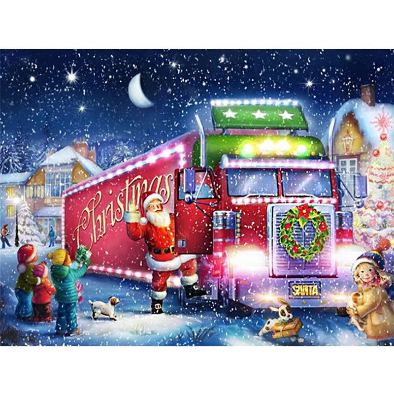 Diamond Painting Christmas Truck*