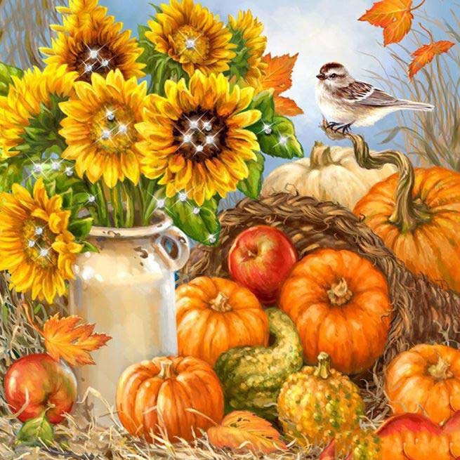 Diamond Painting Sunflower Pumpkin*