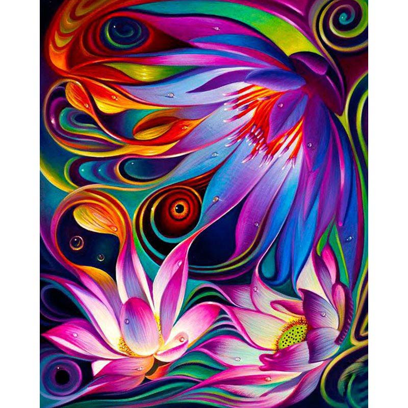 Diamond Painting Abstract Flowers