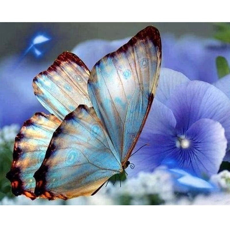 Diamond Painting Butterfly Blue