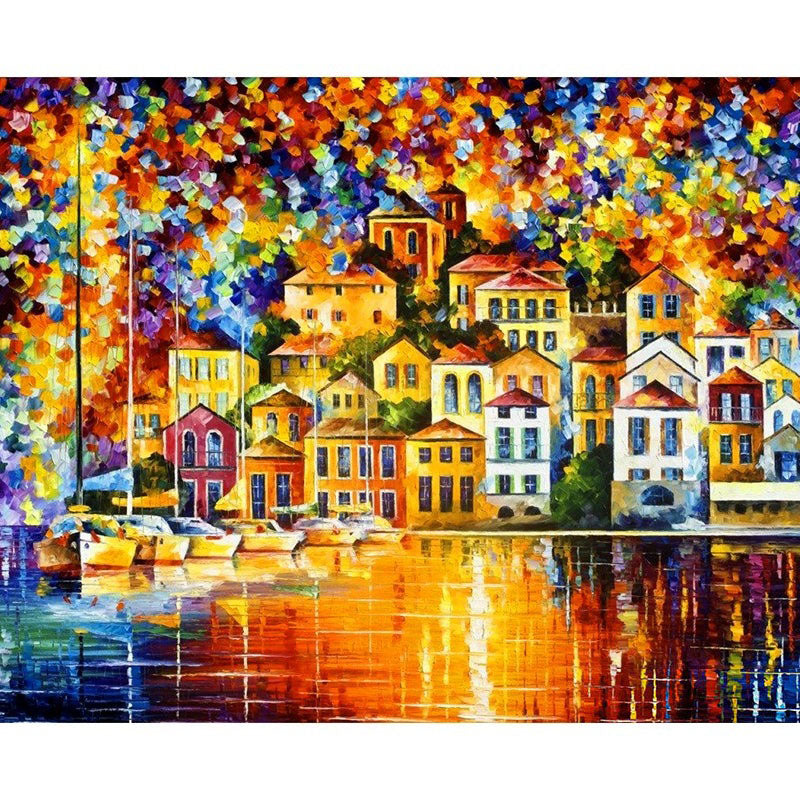Diamond Painting Color Houses By The Sea