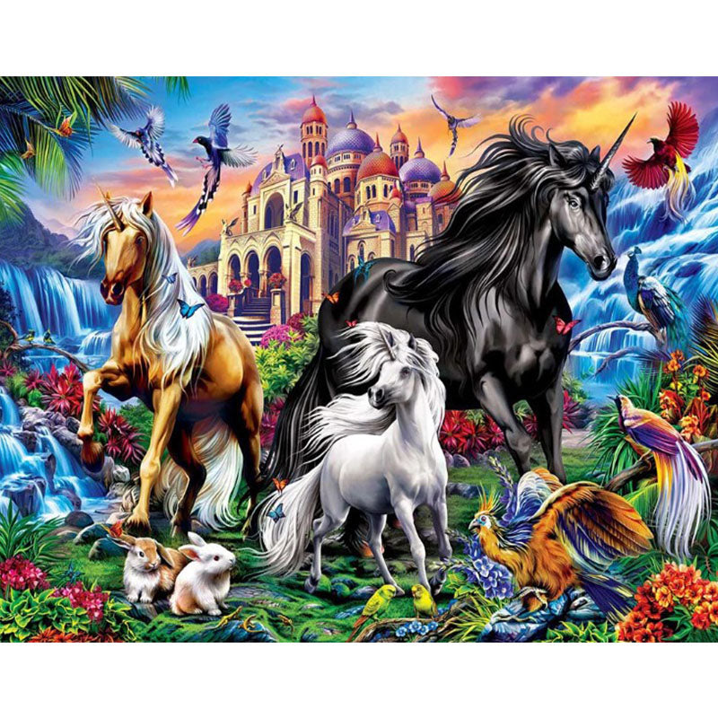 Diamond Painting Unicorn Landskap*