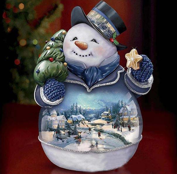 Diamond Painting Snögubbe*