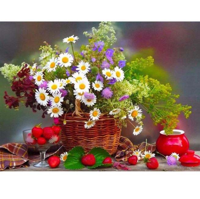Diamond Painting Blommor*