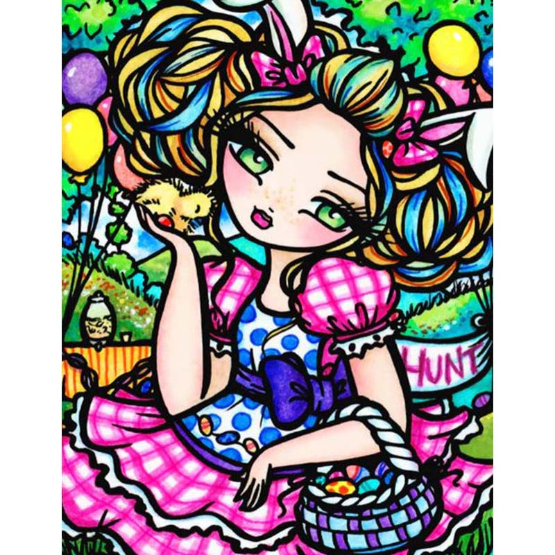 Diamond Painting Picknick Tjej*