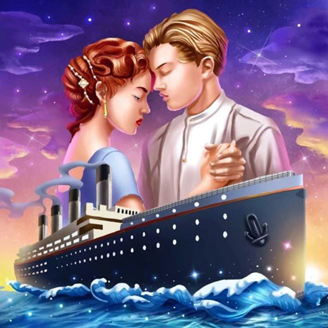 Diamond Painting Titanic Skepp*