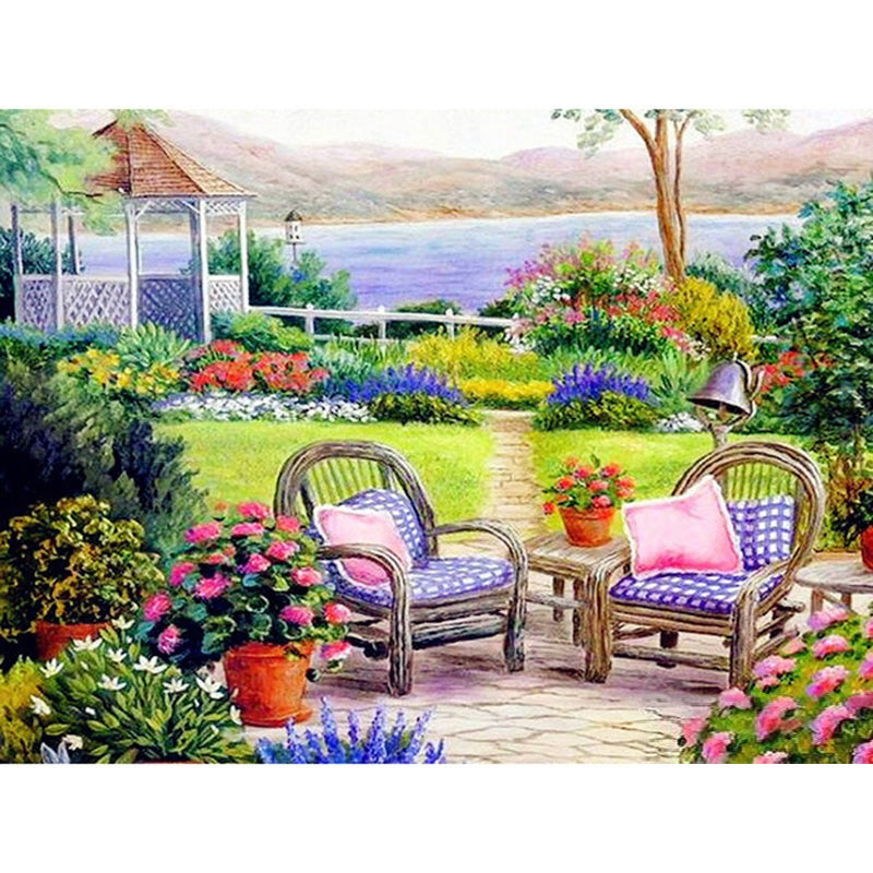 Diamond Painting In The Garden